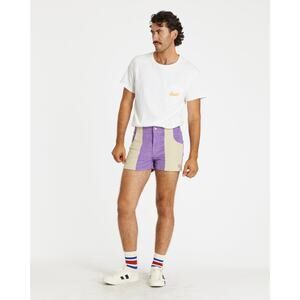 Hammies Color-Block Corduroy Shorts Purple Sand Size 34